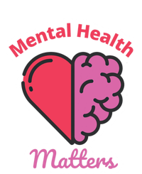 Mental Health Matter Brain Heart Awareness Supporters Gift Women's V-Neck T-Shirt