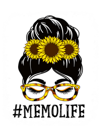 Messy Bun Memo Life Grandma Sunflowers Cute Mothers Day Gift Full-Length Apron With Pockets