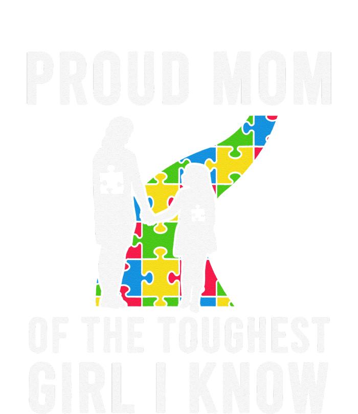 Autism Mom Proud Mom Of The Toughest Daughter Knit Cap Winter Beanie