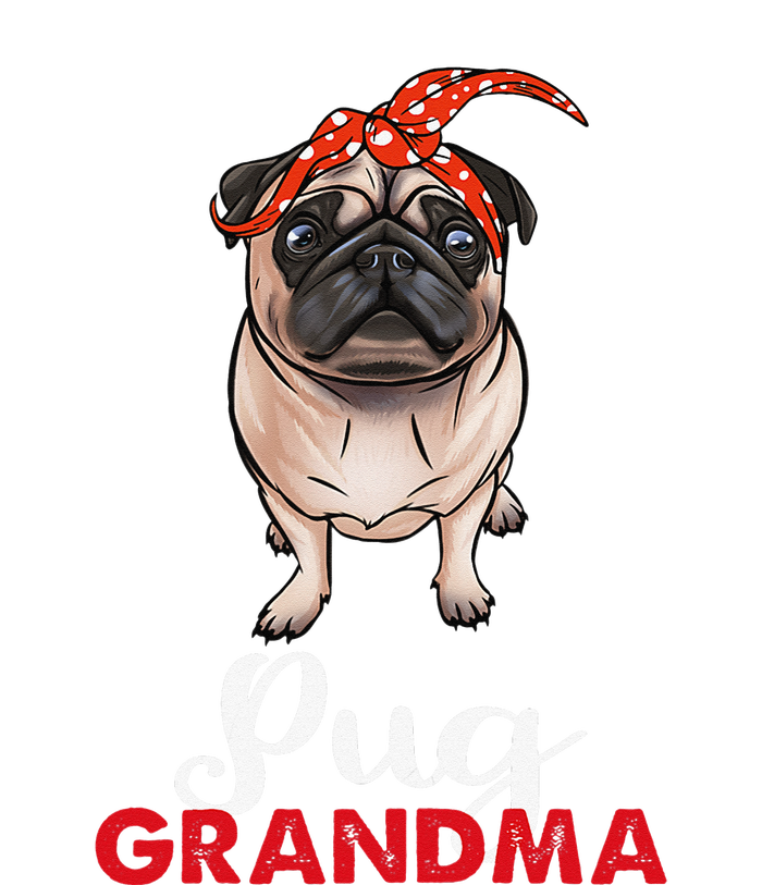 Best Pug Mom Ever With Bandana Pug Dog Pug Grandma Large Microfiber Waffle Golf Towel