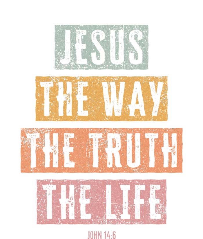 Christian Women Jesus The Way Truth Life Flat Bill Trucker Hat