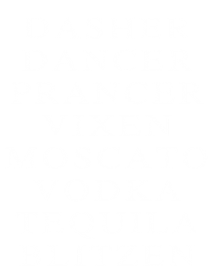 Dasher Dancer Prancer Vixen Moscato Vodka Tequila Blitzen Gift Ladies Essential Flowy Tank