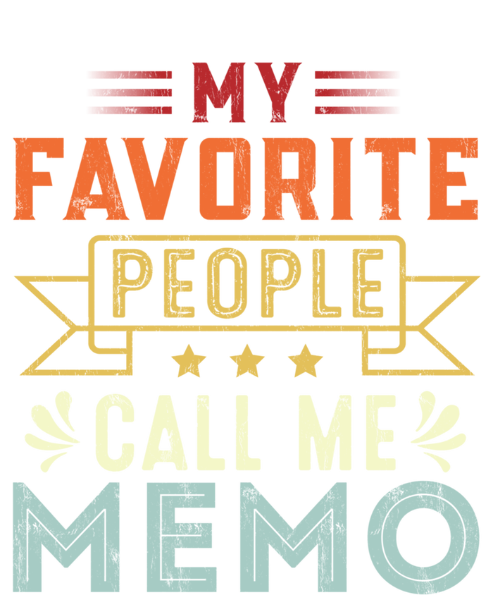 My Favorite People Call Me Memo Retro Funny Mother's Day Cute Gift Full-Length Apron With Pockets