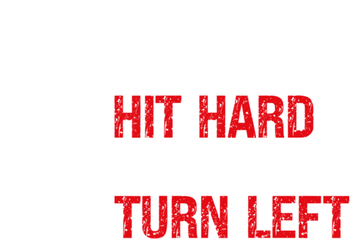 Baseball Hit Hard Run Fast Turn Left Funny Sport Baseball Wool Snapback Cap