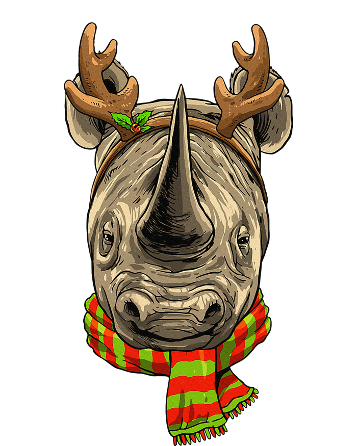 Christmas Rhinoceros Santa Clause Reindeer Xmas Safari Rhino T-Shirt