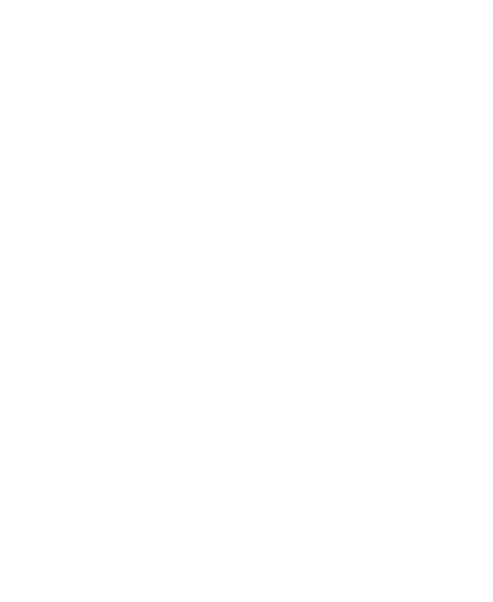 Funny Don't Mess With Mamasaurus For Moms And Mothers Design Gift Women's V-Neck T-Shirt