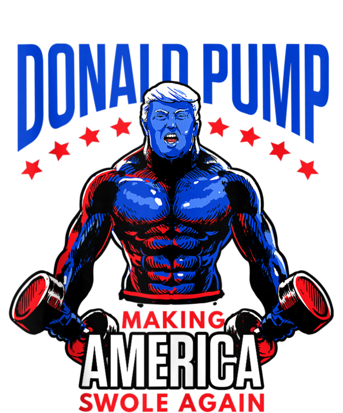 Donald Pump Swole America Trump Weight Lifting Gym Fitness Women's Flannel Pajama Set