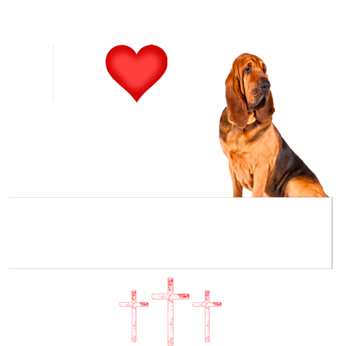 I Love Jesus And My Bloodhound Hunting Dog Mom Dad Christian Gift T-Shirt