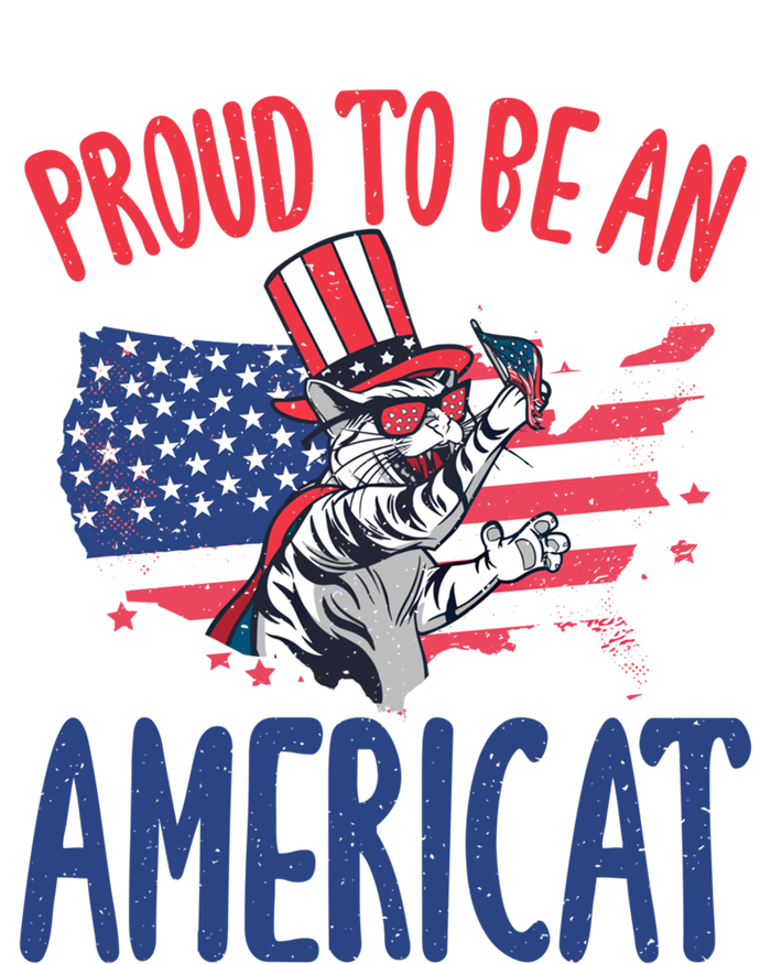 4th July Proud To Be An Americat Cat Lover Memorial Day Cool Gift T-Shirt