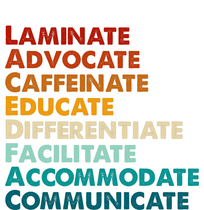 Laminate Advocate Caffeinate Educate SPED Special Education Dry Zone Grid Polo