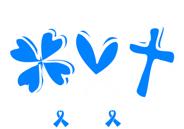 Luck Love Faith Colon Cancer Awareness Gift T-Shirt