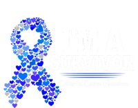 Dark Blue Ribbon Cancer Survivor Colorectal Cancer Awareness Cute Gift T-Shirt