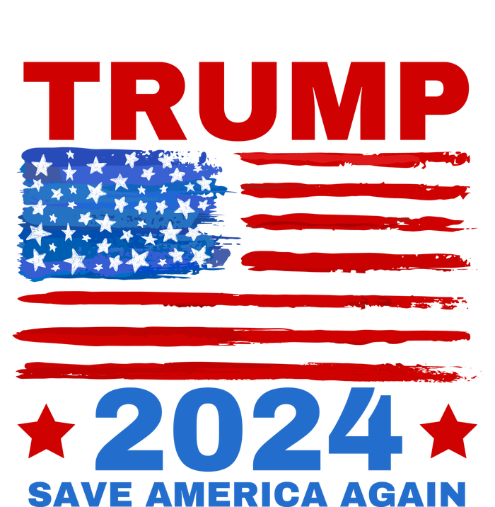 Save America Again 2024 Trump American Flag T-Shirt