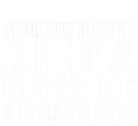 Secretly Hoping Chemo Gives Me Superpowers Melanoma Cute Gift Stripe Pom Pom Beanie