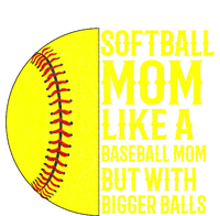 Funny Softball Mom Like A Baseball Mom But With Bigger Balls Gift Hoodie