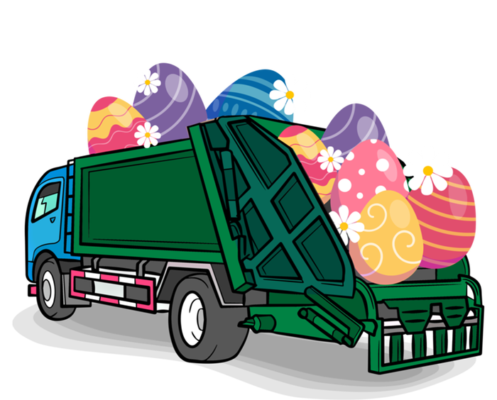 Garbage Truck Eggs Cute Easter Day Egg Hunting Gift T-Shirt