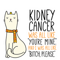 Kidney Cancer Fighter Survivor Quote With Cat Funny Gift T-Shirt