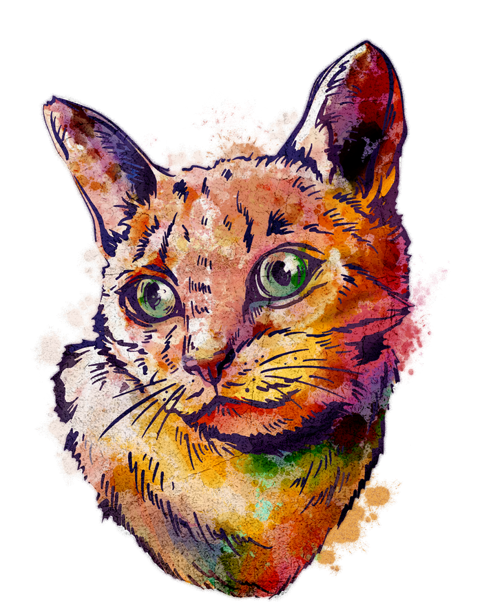 Watercolor Cat T-Shirt