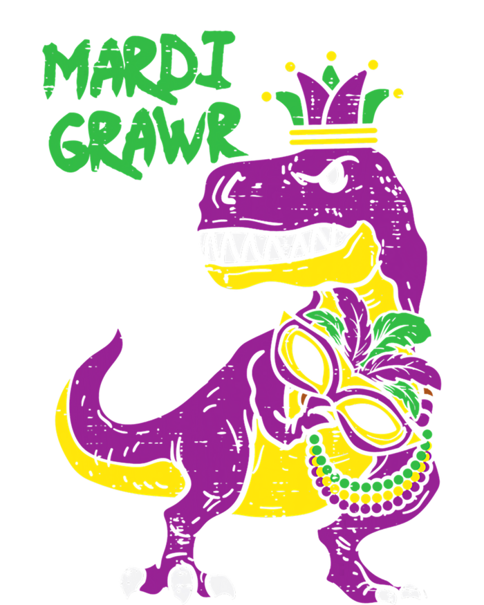 Mardi Grawr T Rex Dino Mardi Gras Gift Short Acrylic Beanie