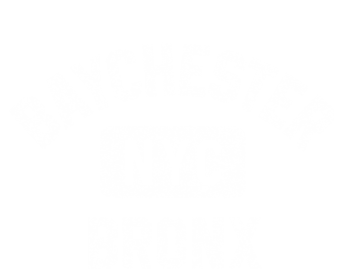 Baychester Bronx Nyc Gym Style Distressed White Print Meaningful Gift Button