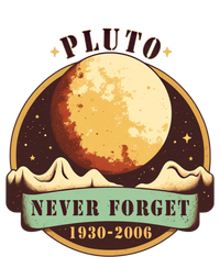 Never Forget Pluto Cute Gift Retro Style Funny Space Science Gift T-Shirt