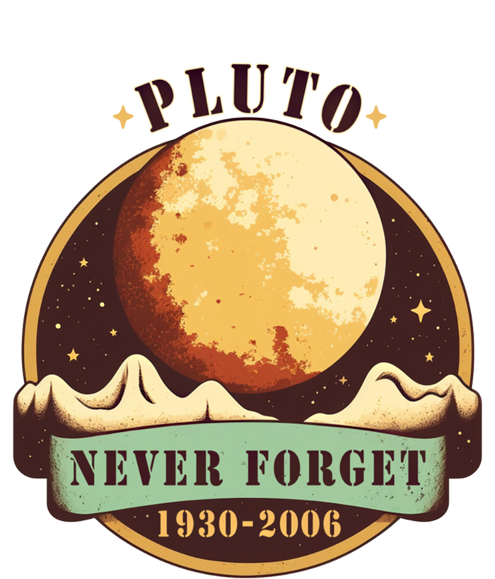 Never Forget Pluto Cute Gift Retro Style Funny Space Science Gift T-Shirt