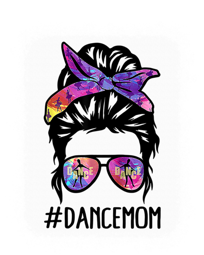 Messy Bun Dance Mom Life Ballet Dancing Mother's Day Gift Women's V-Neck T-Shirt