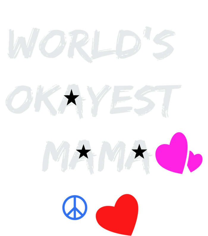 Military Mama Soldier Mama World's Okayest Mommy Rock Great Gift Women's T-Shirt