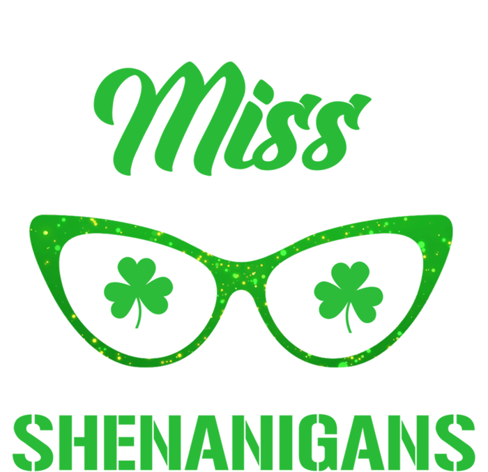 Miss Shenanigans Galasses Shamrock St Patrick's Day Party Cute Gift T-Shirt