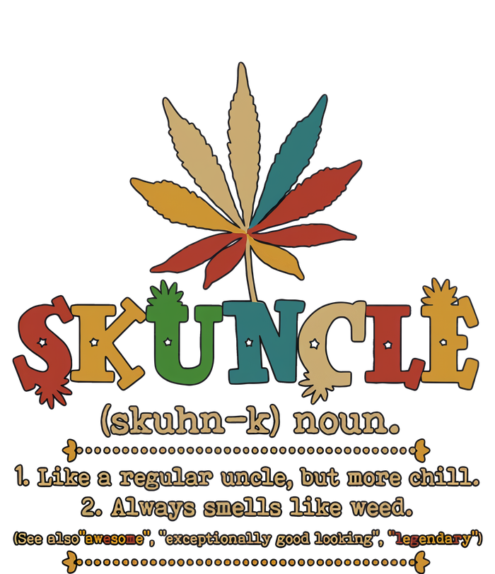 Skuncle Definition Weed Gifts For Uncle,Marijuana Leaf Stoner Uncle Toddler T-Shirt