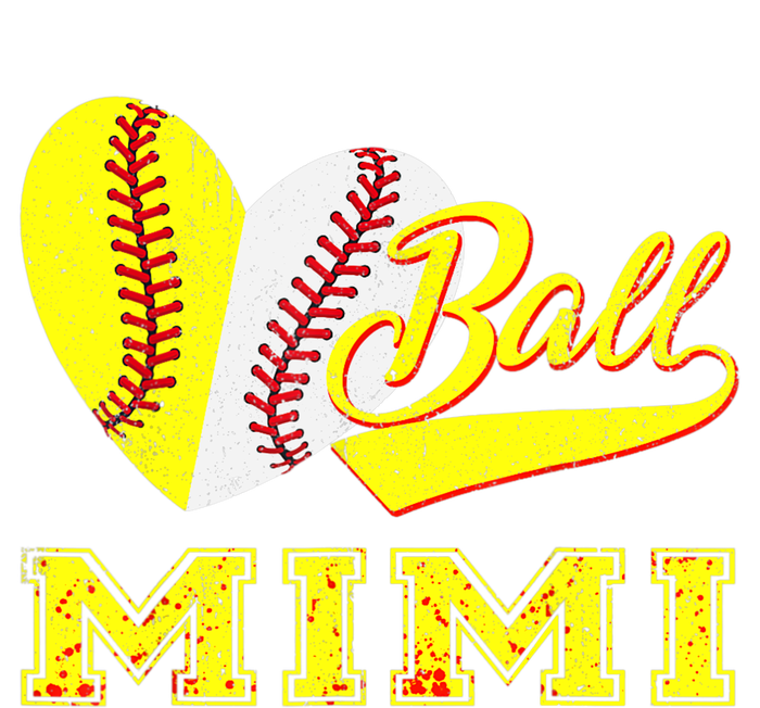 Baseball Softball Ball Heart Mimi Mother's Day Zip Tote Bag