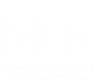 Mom I'd Like To Thank You For Being An Amazing Mother To Me Cool Gift Zip Tote Bag