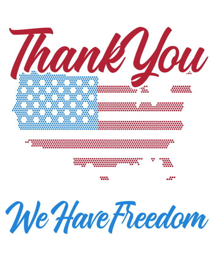 Thank You For Being The Reason We Have Freedom Memorial Day Gift Stripe Pom Pom Beanie