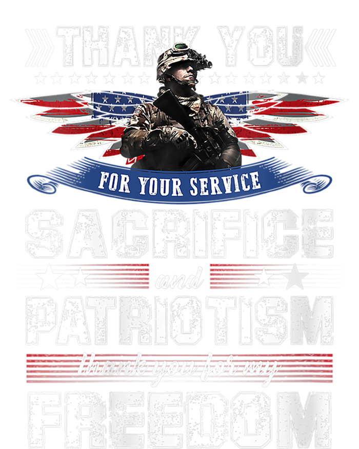 Thank You For Your Service Sacrifice Memorial Veterans Day Funny Gift Premium T-Shirt