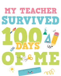 My Teacher Survived 100 Days Of Me Funny 100th Day Of School Meaningful Gift Tie-Dye T-Shirt