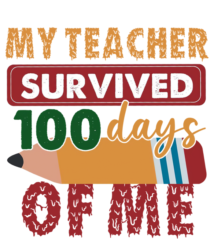 My Teacher Survived 100 Days Of Me Funny Student 100 Days Funny Gift Kids Tie-Dye T-Shirt