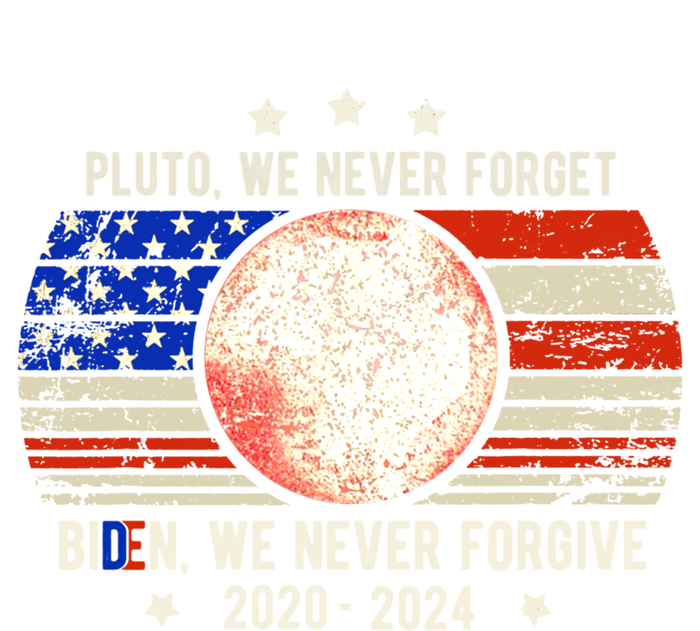 Usa Flag Anti Biden We Never Forgive Never Forget Pluto Gift Pom Pom 12in Knit Beanie