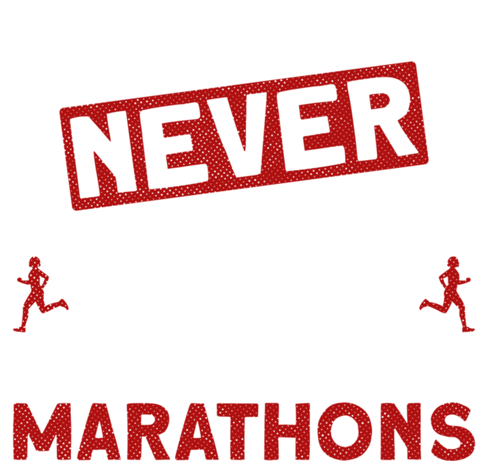 Never Underestimate A Mom Who Runs Marathons Great Gift Bumper Sticker