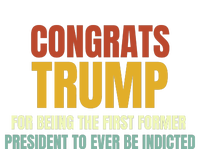 Congrats Trump Indicted, Retro Funny Political High Crown Mesh Back Trucker Hat