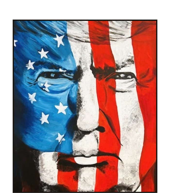 Trump 2024 Patriotic Flag Facepaint Donald Trump 4th Of July T-Shirt