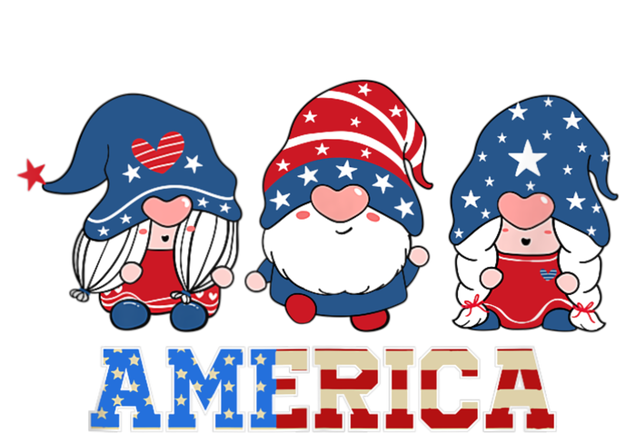 Patriotic Gnomes 4th Of July Funny Gnome Love American Flag Women's Racerback Tank