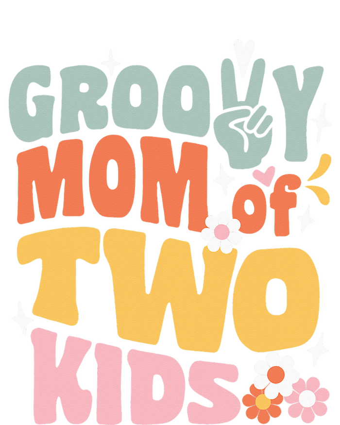 Mom of Two Back To School Groovy Mother's Day Kids Sweatshirt