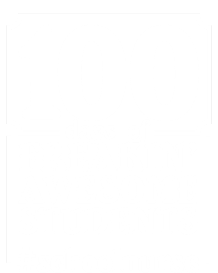 100 Days Of School And Awesome Students School Nurse Gift Canvas