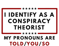 I Identify As A Conspiracy Theorist My Pronouns Are Told Toddler Zip Fleece Hoodie