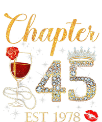 Chapter 45 Years EST 1978 45th Birthday Red Rose Wine Crown Women's Perfect Tri Rocker Tank