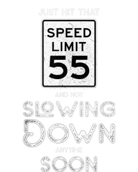 55th Birthday Idea Speed Limit Sign 55 mph Funny Driving Metallic Star Ornament