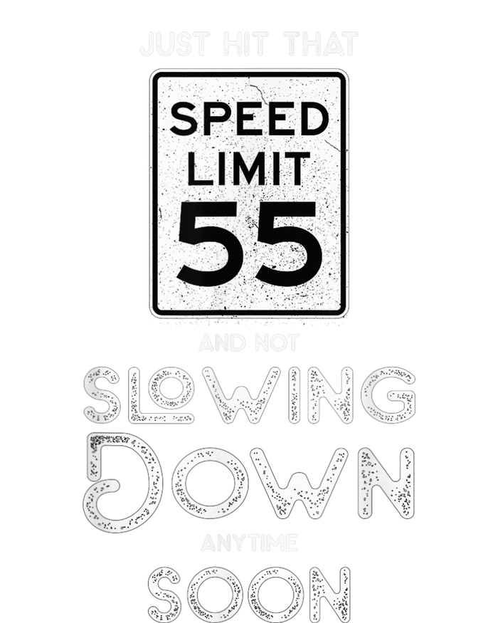 55th Birthday Idea Speed Limit Sign 55 mph Funny Driving Metallic Star Ornament