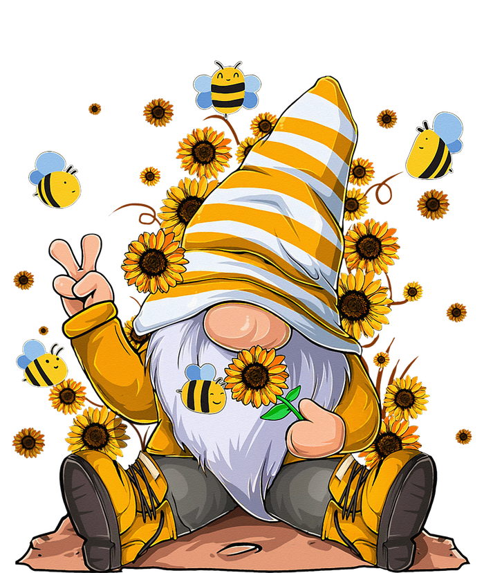 Sunflower Gnome With Bee Hippie Flower mom T-Shirt