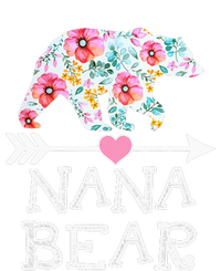 Nana Bear Floral Family Mother's Day Gifts Mom Nana Womens Funnel Neck Pullover Hood