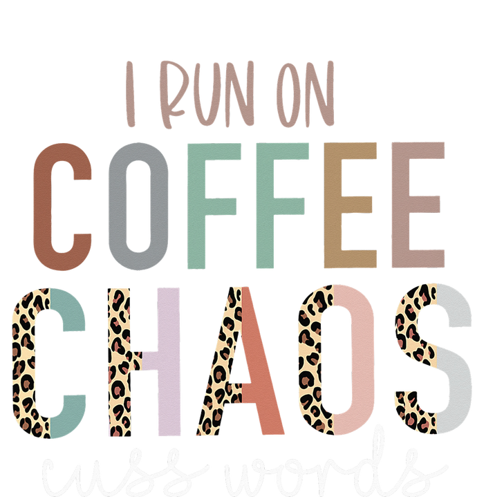 I Run on Coffee Chaos Cuss Words Funny Saying Sustainable Bucket Hat